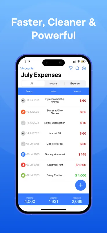 Account & Expense Manager Pro screenshot 2 of 3