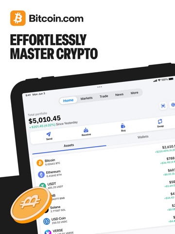 Bitcoin.com Wallet: Buy, sell iPad screenshot