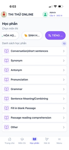 Thi Thử Online screenshot