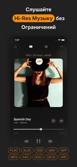 Скриншот Flacbox: Hi-Res аудиоплеер на iPhone 1