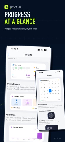 Sculpt Log:Gym Workout Tracker iPhone screenshot