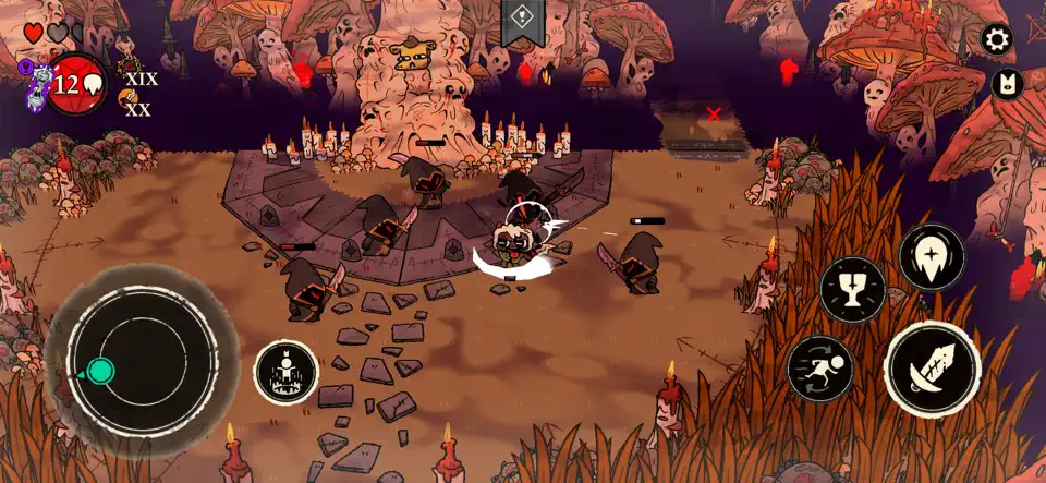 Captura de pantalla de Cult Of The Lamb en iPhone 2