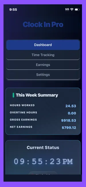 Clock In Pro screenshot 1