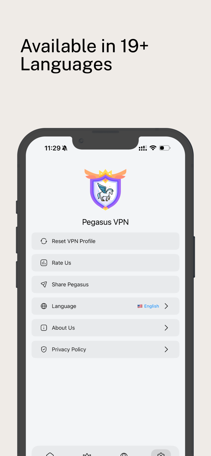 Pegasus VPN: Sharing & Safety screenshot 5