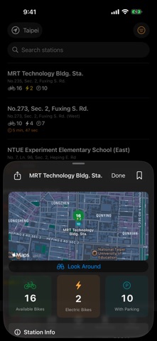 YouBike Nearby iPhone screenshot