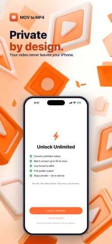 Convert MOV to MP4 Video iPhone screenshot