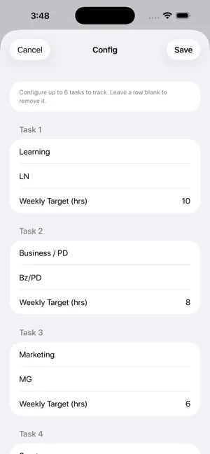 Cadence: Weekly Goals screenshot 1