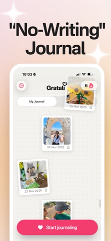 Gratitude Journal: Gratali iPhone screenshot