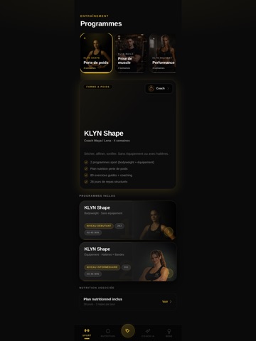 KLYN - 28-Day Fitness Coach iPad screenshot