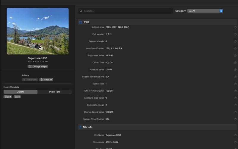 App screenshot
