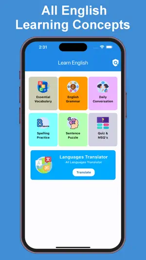 Learn English - Notes and MCQs screenshot 1