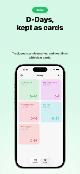 Daylog - Calendar & Countdown Screenshot 4 of 6