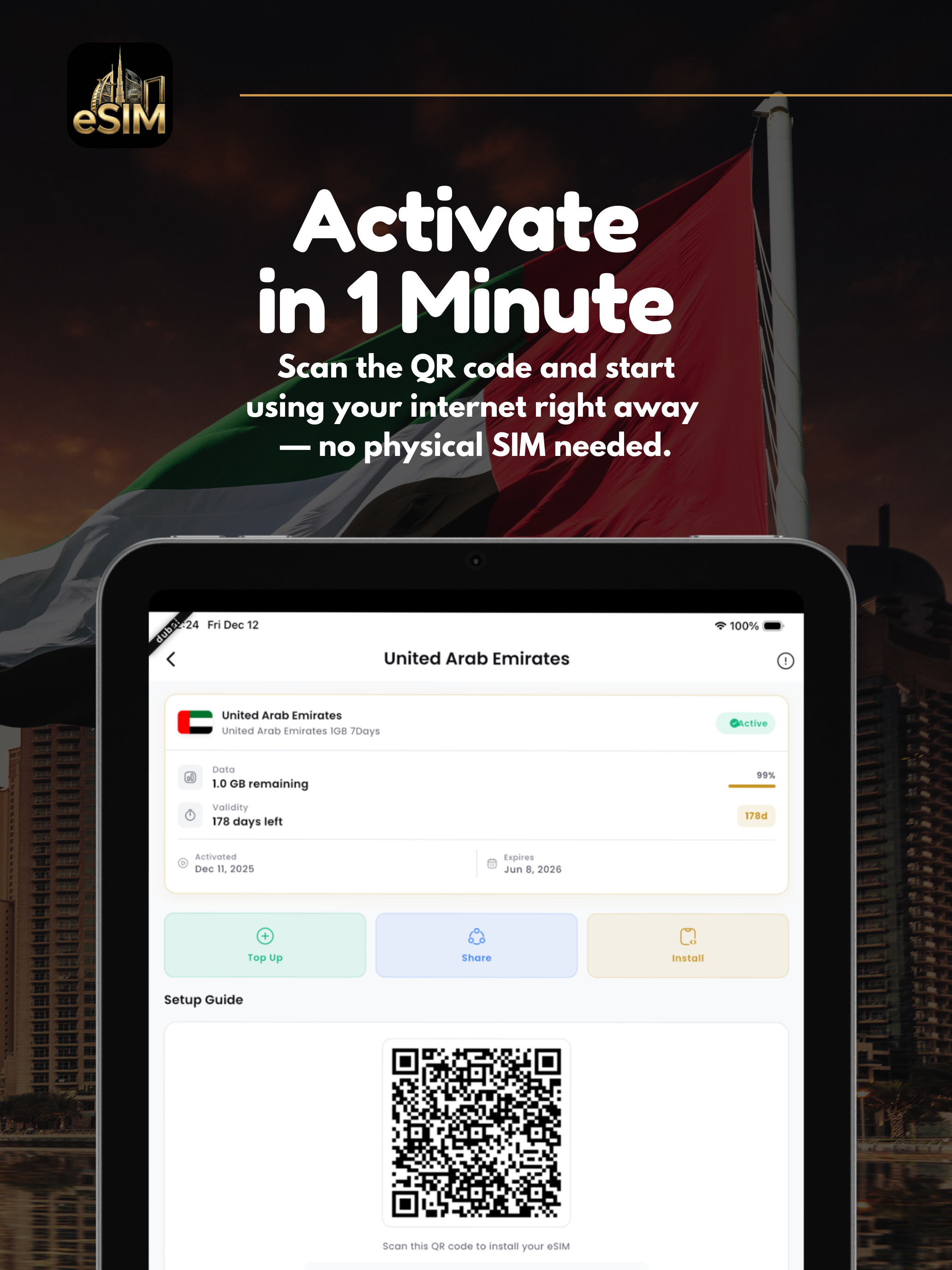 Dubai eSIM: Travel SIM UAE