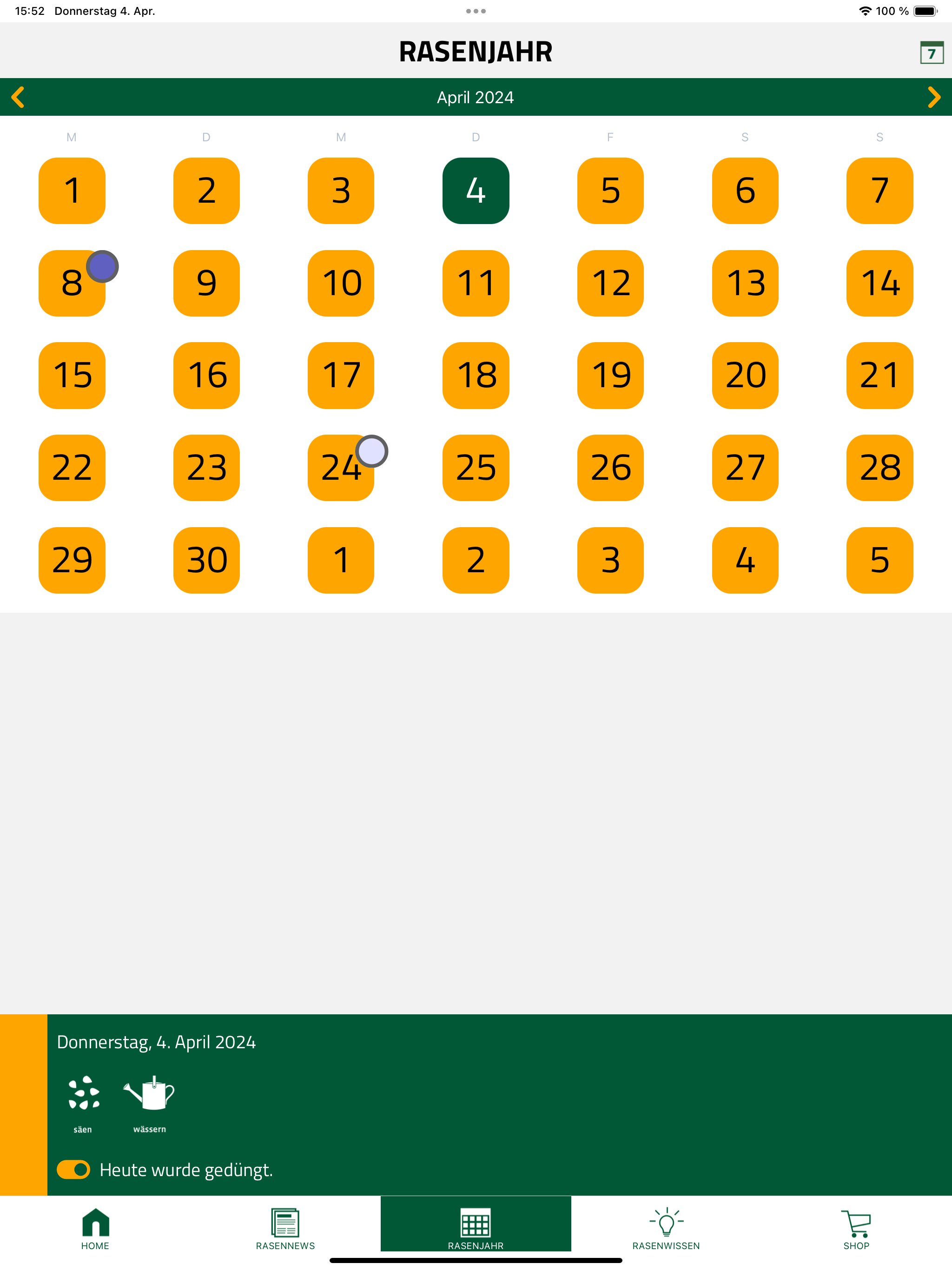 Schwab Rasenpflege App