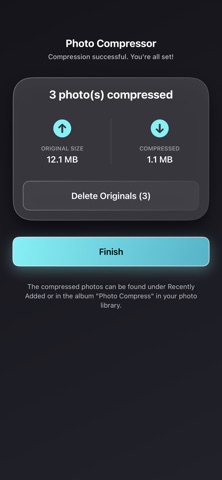 Photo Compress - Shrink Pics iPhone screenshot