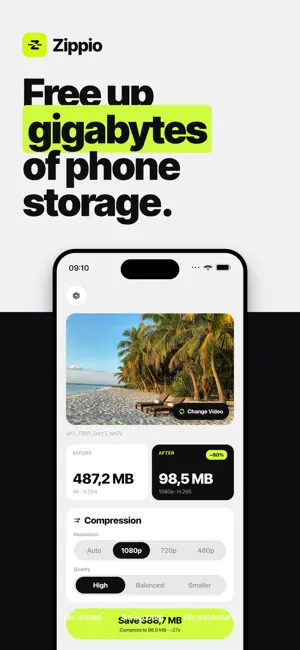 Compress Videos - Zippio screenshot 2