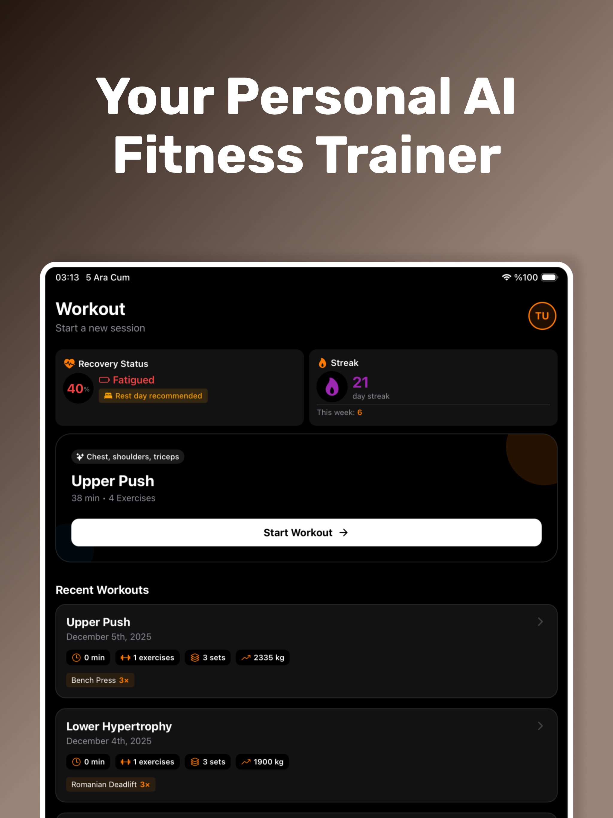 GainMatrix: AI Workout Tracker