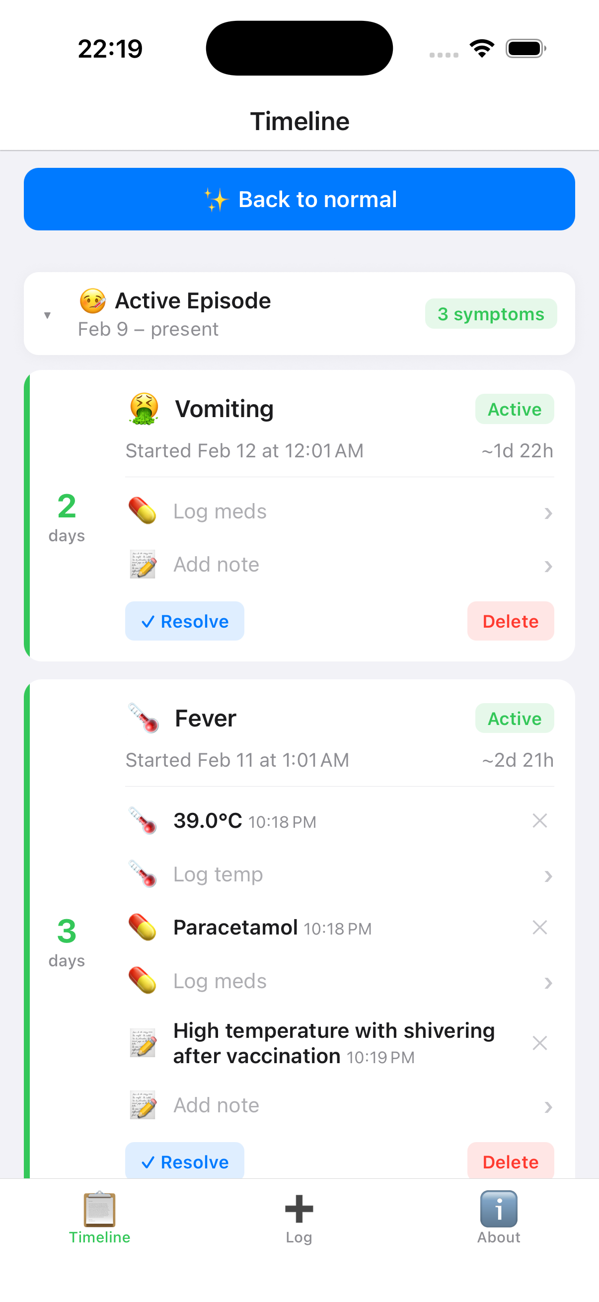TinyTrack-Baby Illness Tracker