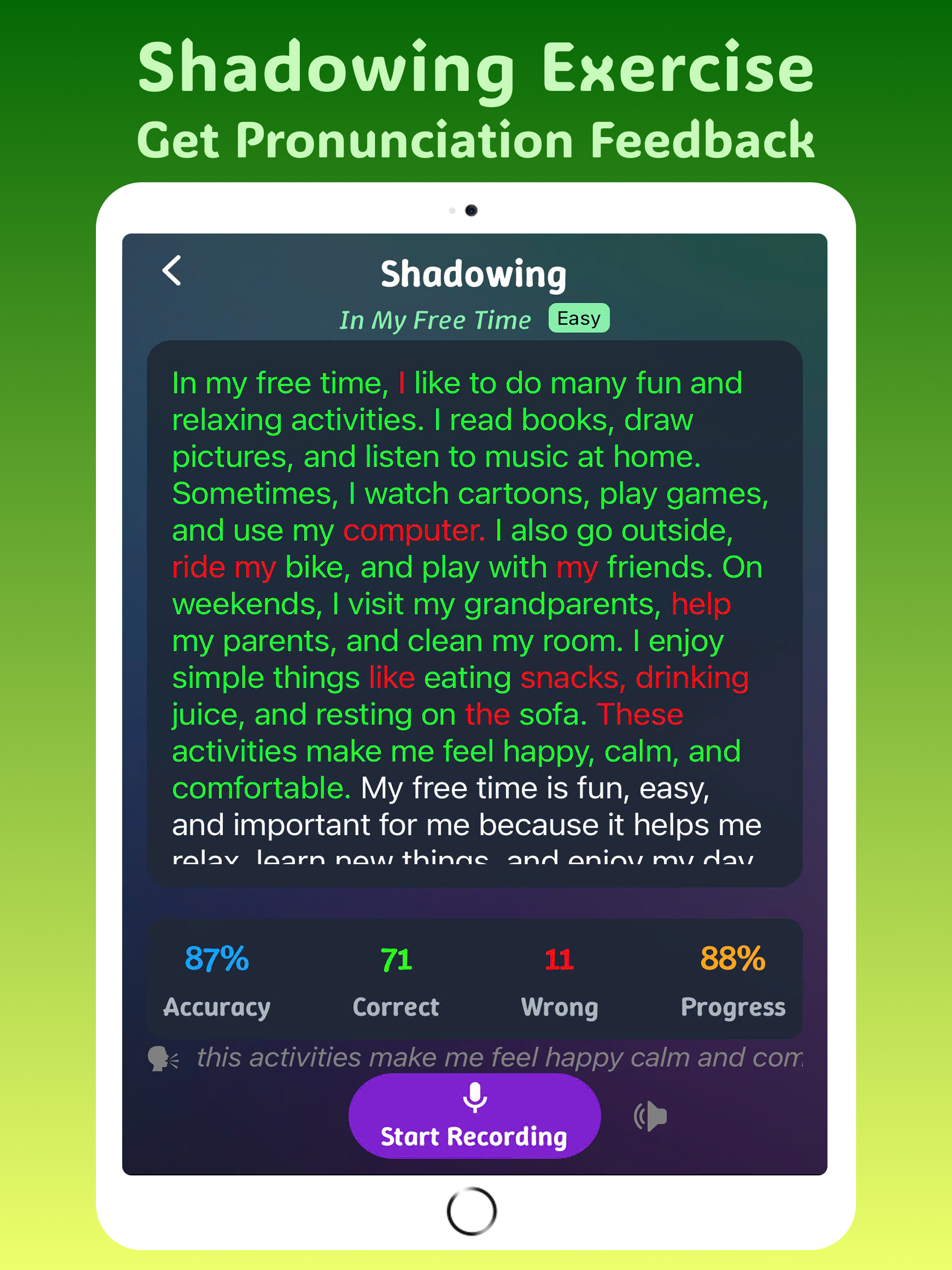 EngAloud - Speaking Exercises