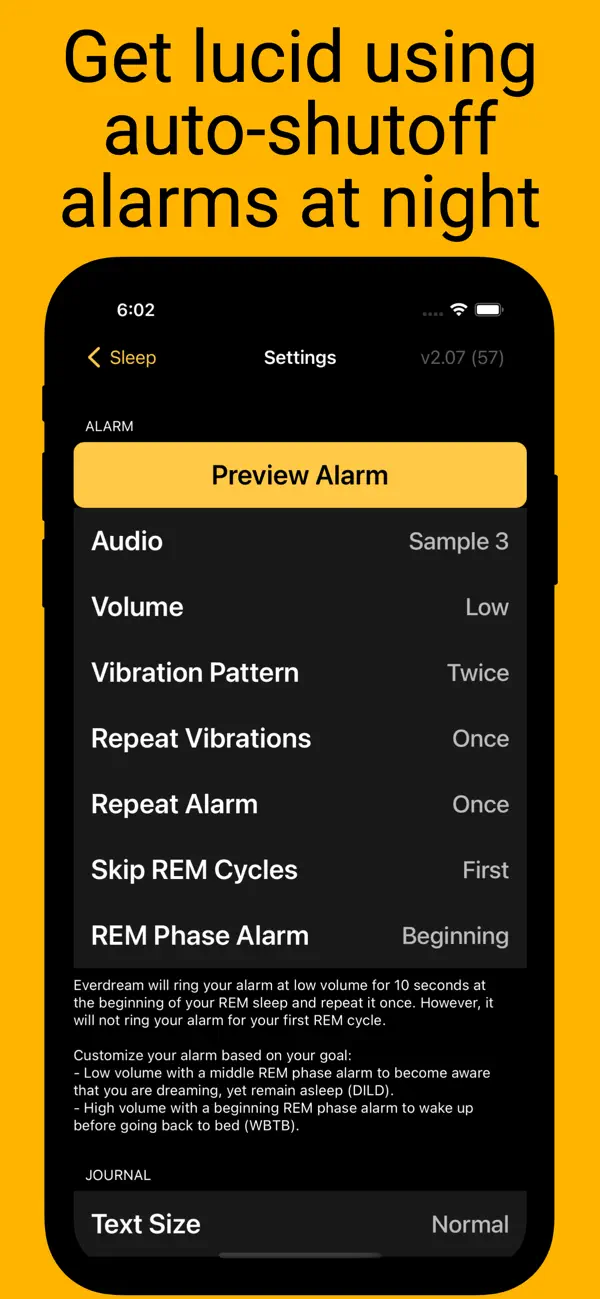 Screenshot #1 pour Lucid Dream Alarm - Everdream