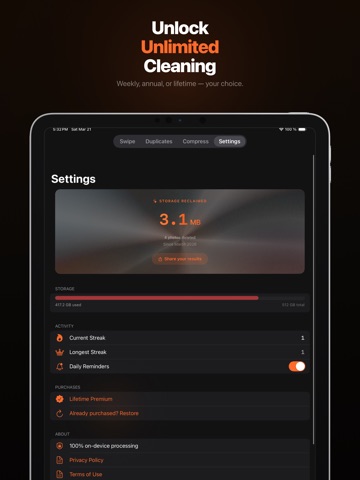 Cura: Photo Cleaner & Storage iPad screenshot