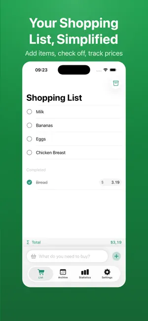 Smart & Simple Shopping List screenshot 1