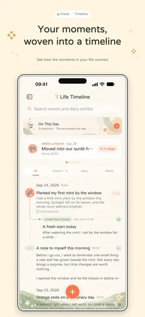 Knots: Timeline & Journal screenshot 1