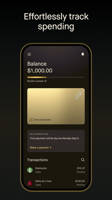 Robinhood Credit Card Screenshot