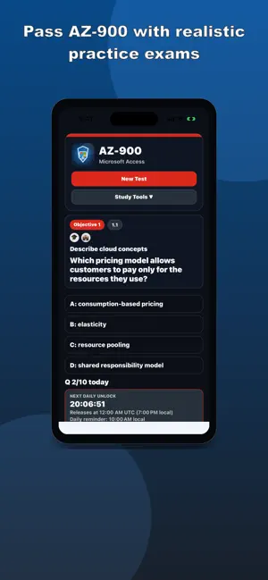 AZ-900 Practice Test screenshot 1