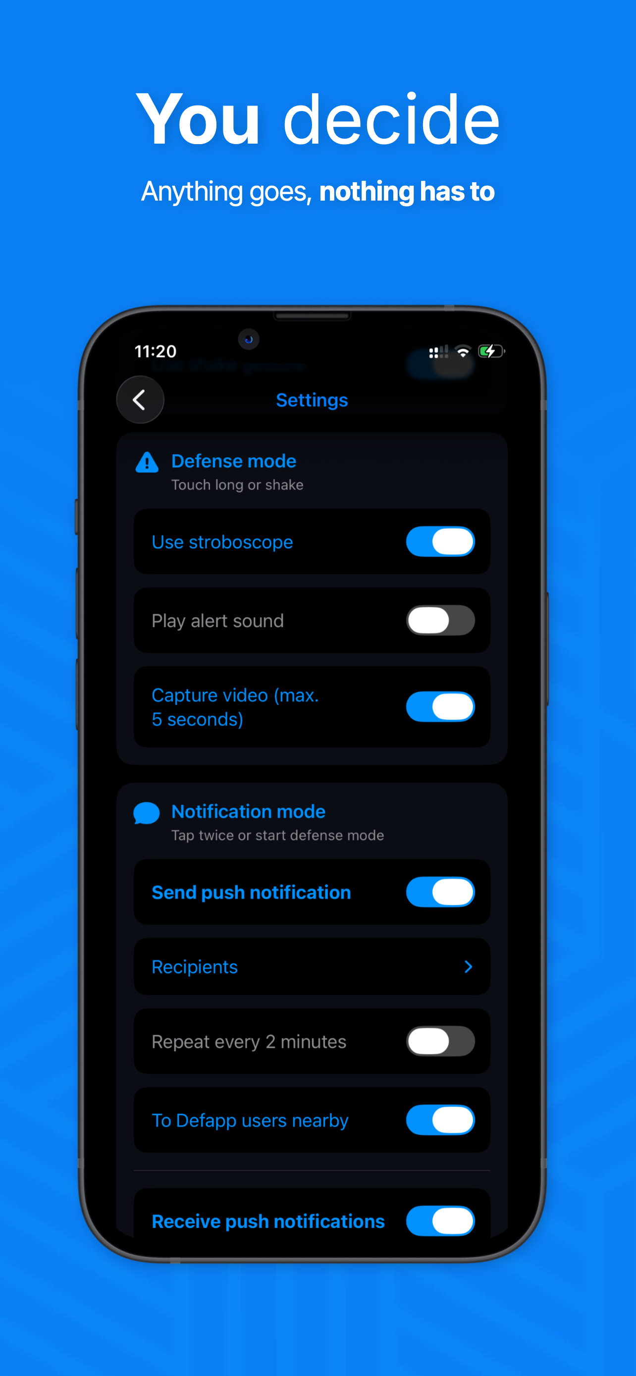 Defapp - Personal Security screenshot 4