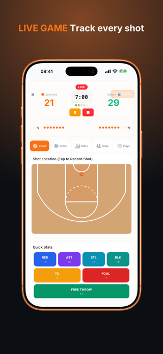 Basketball Stats App Screenshot 1 of 9