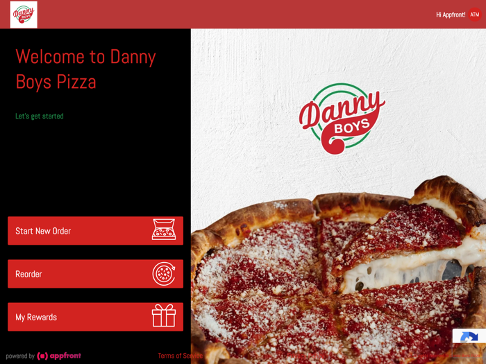 Danny Boys Pizza App