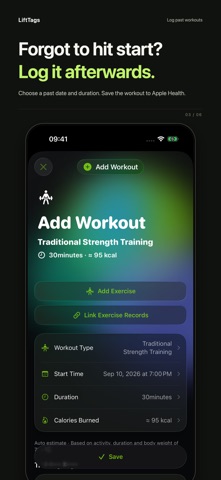 LiftTags - Workout Journal Screenshot 3 of 6