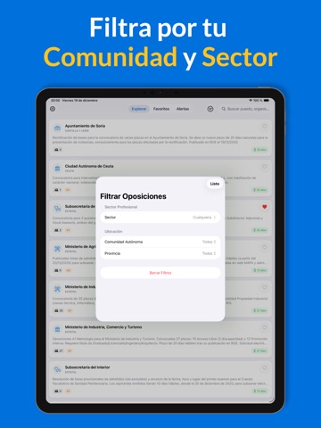 ConvocaES: Alertas Oposiciones iPad screenshot