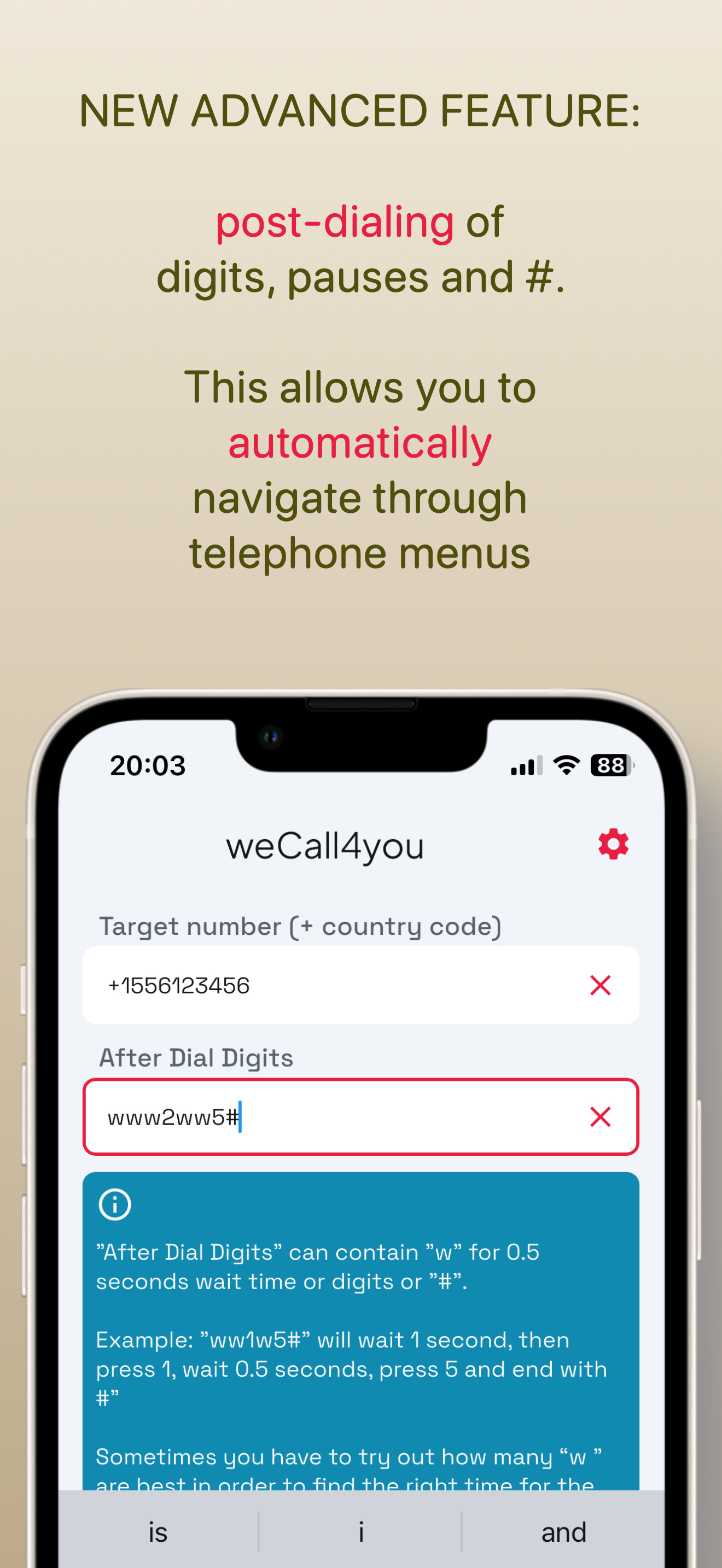 weCall4you (phone auto redial)