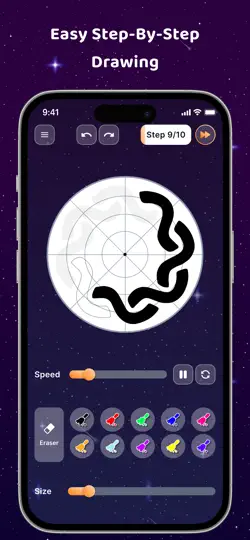 Скриншот Magic Wheel - Spin Art Drawing на iPhone 3