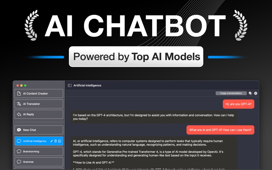 #1. AI Chatbot—Open & Ask Chat Bot (macOS) Podle: 明碧 张