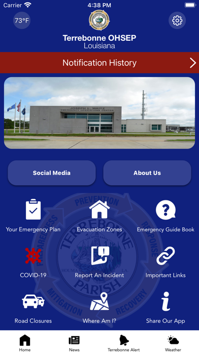 Terrebonne Parish OHSEP Screenshot