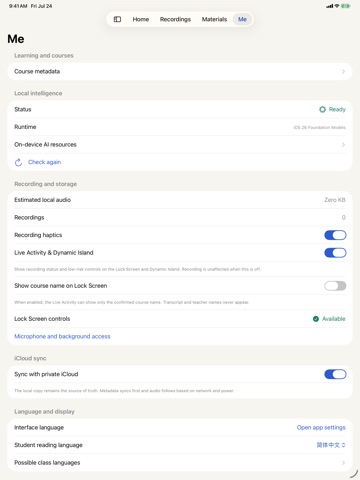 TocArc – AI Lecture Notes iPad screenshot