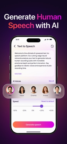 Murfa Ai - Text to Speech iPhone screenshot