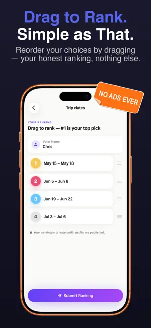 Ranked Choice: Group Vote screenshot 3