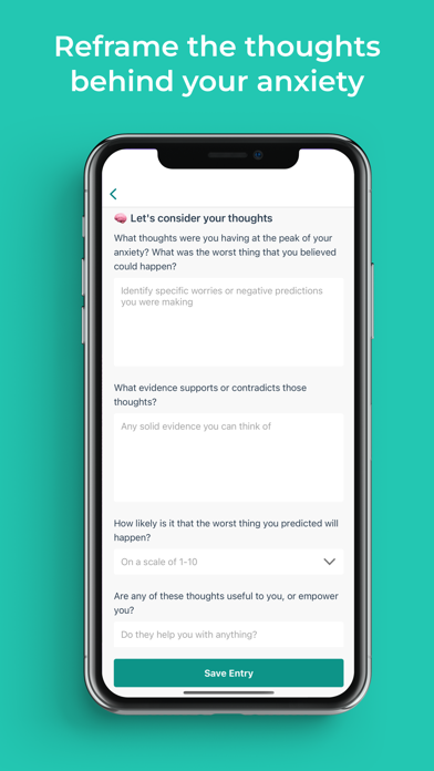 Anxiety Journal- CBT Prompts Screenshot