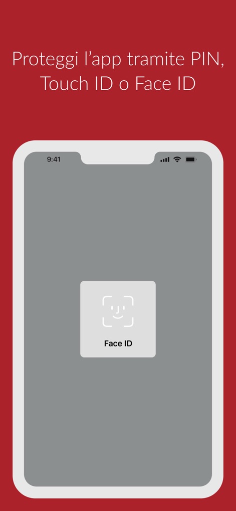 Aruba PEC - このアプリは、Face ID認証などの先進的なセキュリティ機能を提供し、生体認証技術を用いてユーザーのPECアカウントへの不正アクセスを防ぎます。
