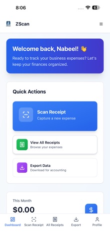 ZScan: AI Receipt Scanner screenshot