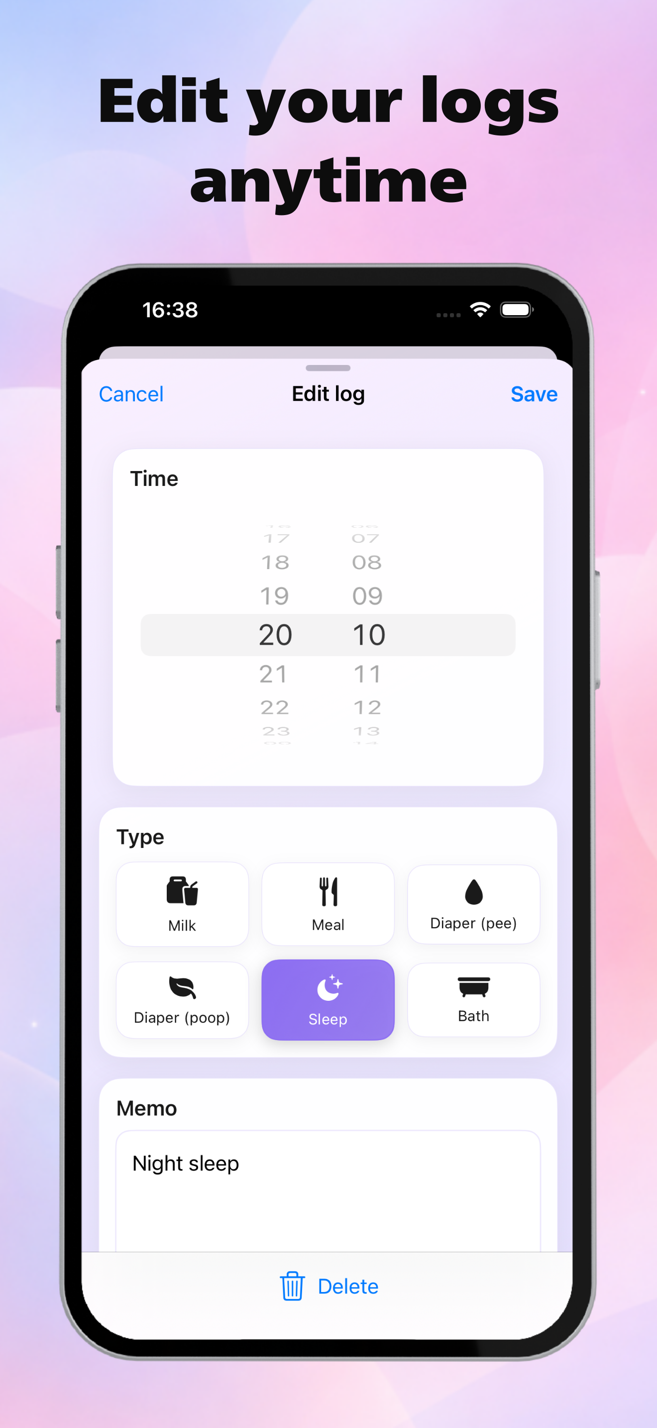 BabyDailyLog screenshot 3
