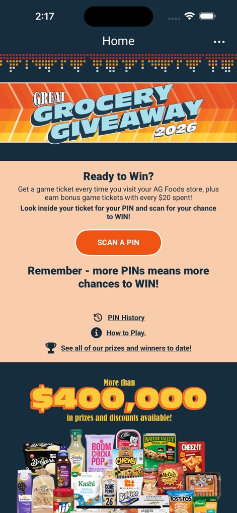 AG Foods - ag-foods-grocery-giveaway-app-home