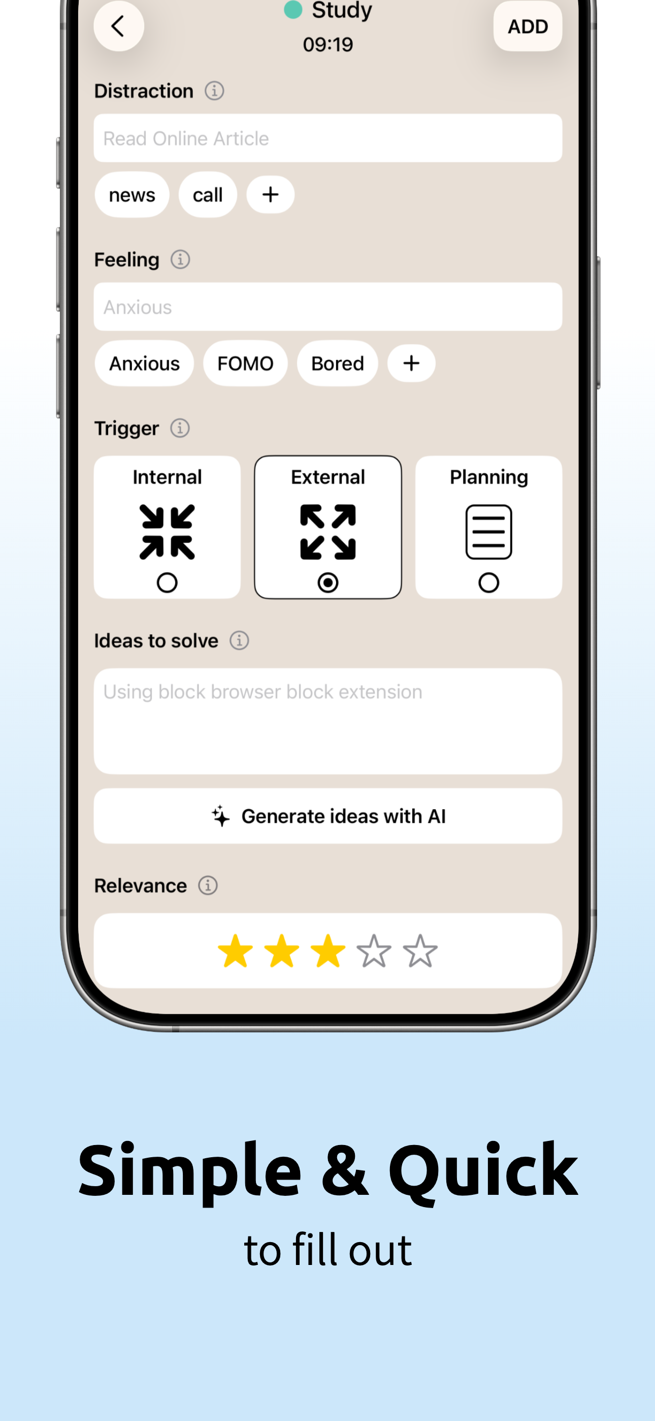 Distrack - Distraction Tracker