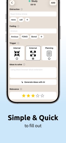 Distrack - Distraction Tracker Screenshot 3 of 9