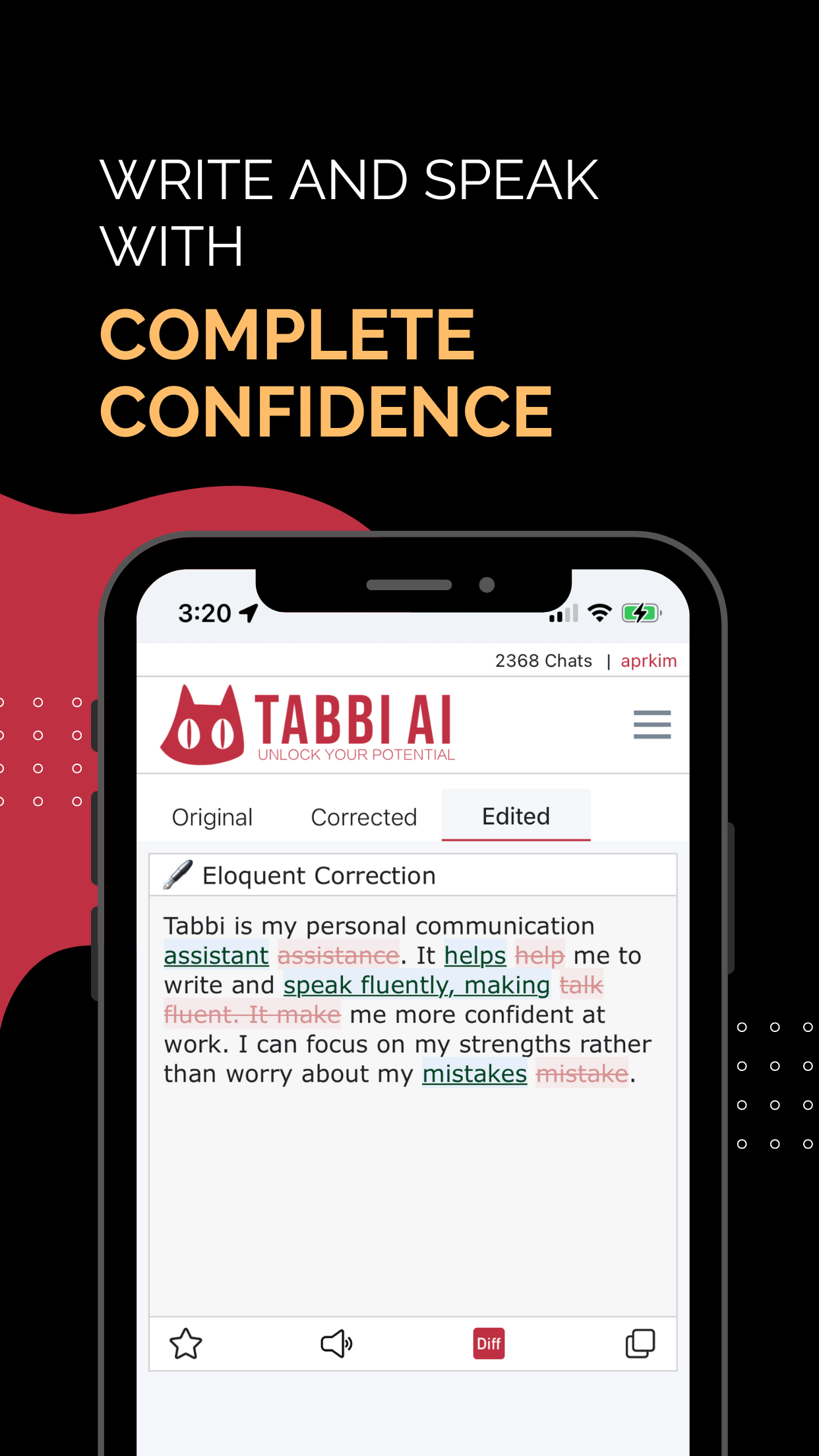 Tabbi AI: Writing and Speaking