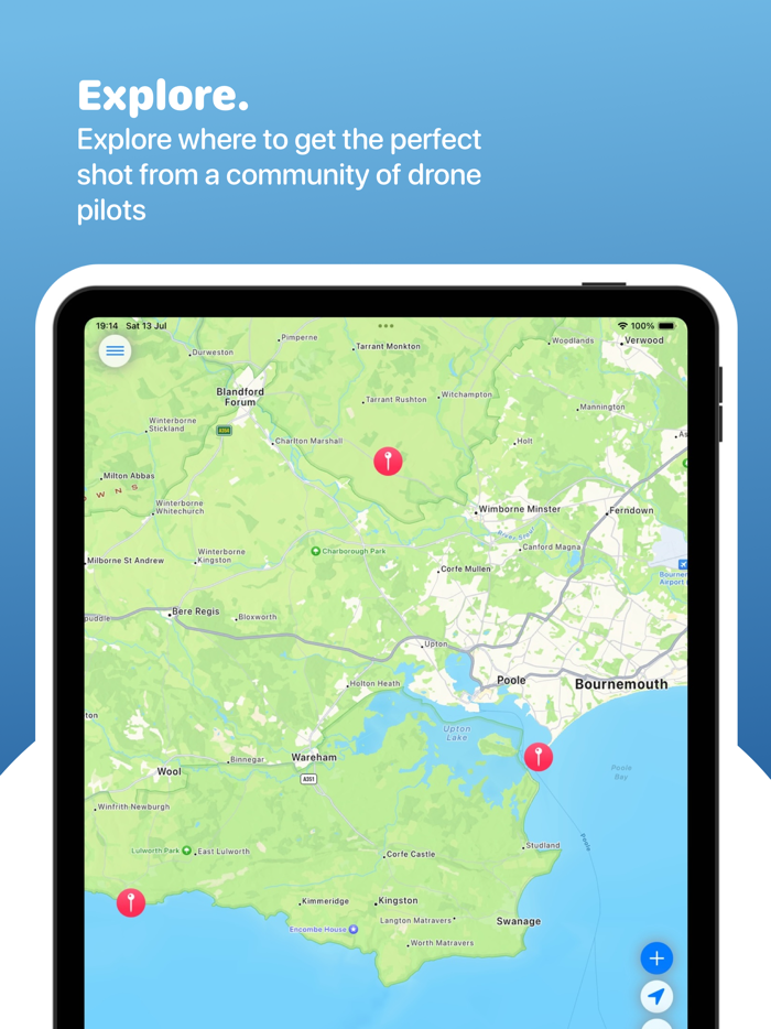 Drone Map Area Spots Finder